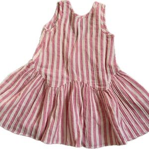 ZARA 12/18 Pink and White Striped dress